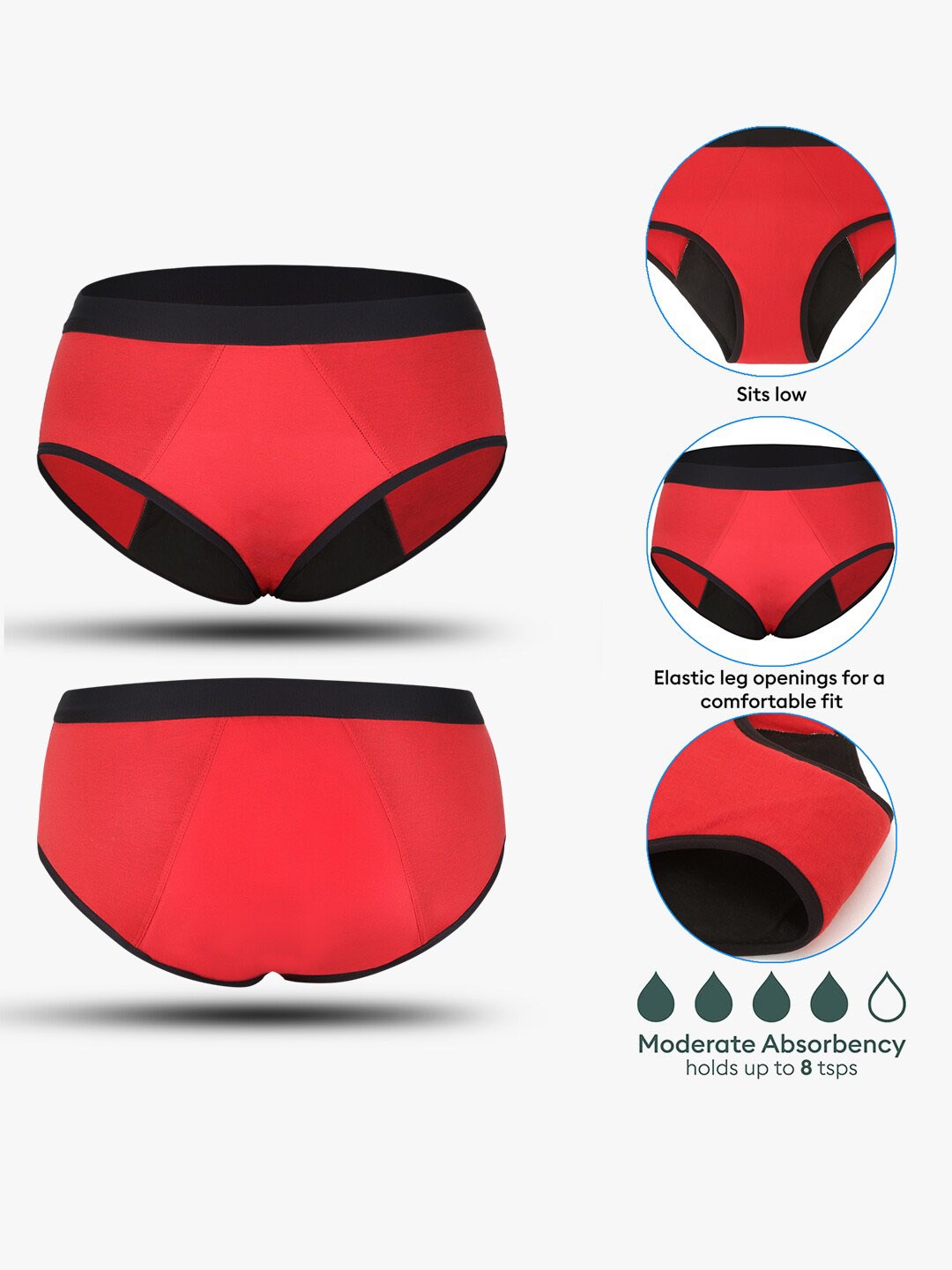 

CareDone CareDone Reusable Leak-Proof Menstrual Period Panty, Red