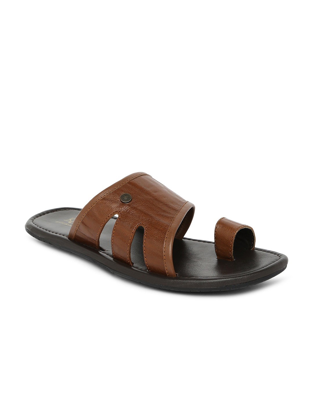 

Buckaroo Men Leather Slip-On Comfort Sandals, Tan