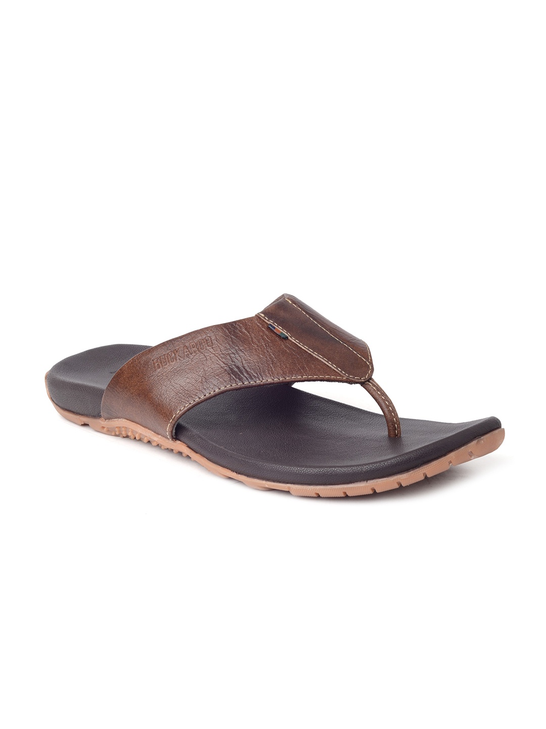 

Buckaroo Men Leather Slip-On Comfort Sandals, Brown