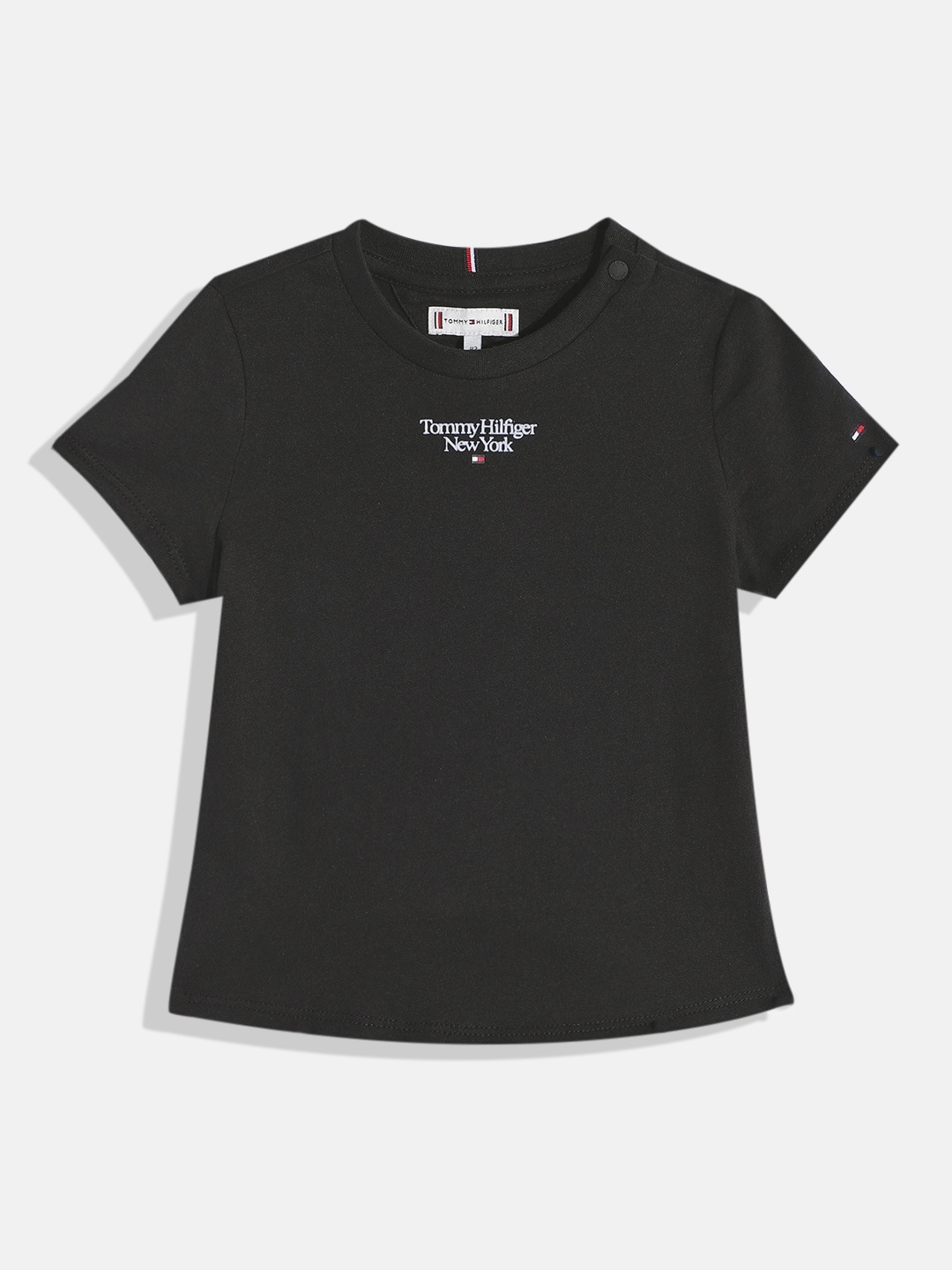 

Tommy Hilfiger Girls Pure Cotton Sustainable T-shirt, Black