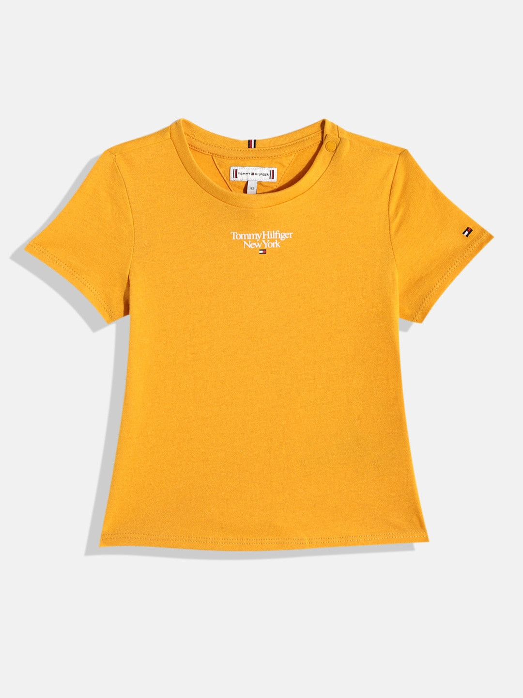 

Tommy Hilfiger Girls Pure Cotton Sustainable T-shirt, Yellow