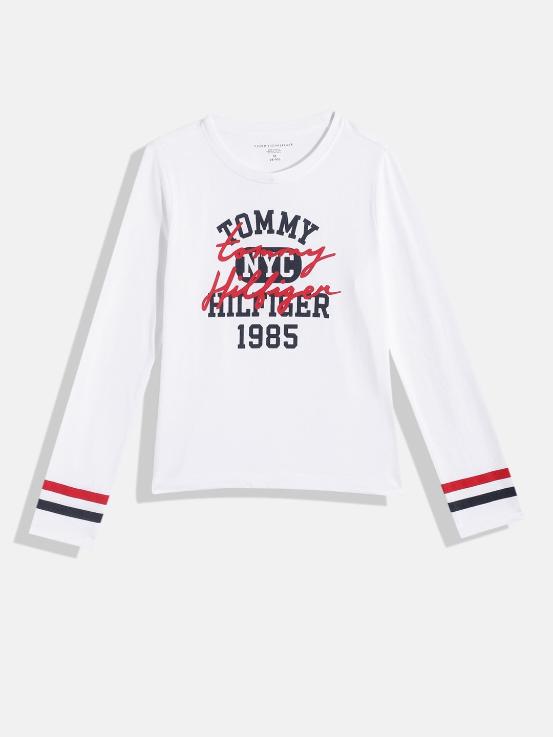 

Tommy Hilfiger Girls Printed Pure Cotton T-shirt, White