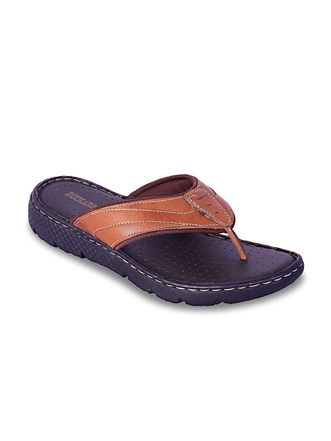 

Buckaroo Men Leather Slip-On Comfort Sandals, Navy blue