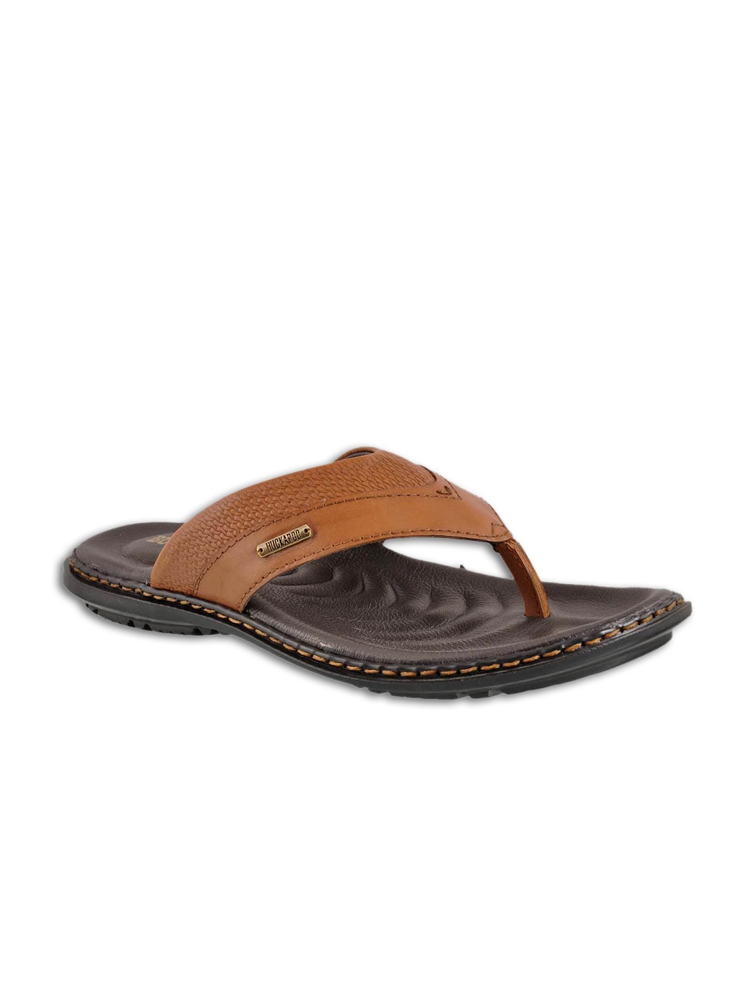 

Buckaroo Men Leather Slip-On Comfort Sandals, Tan