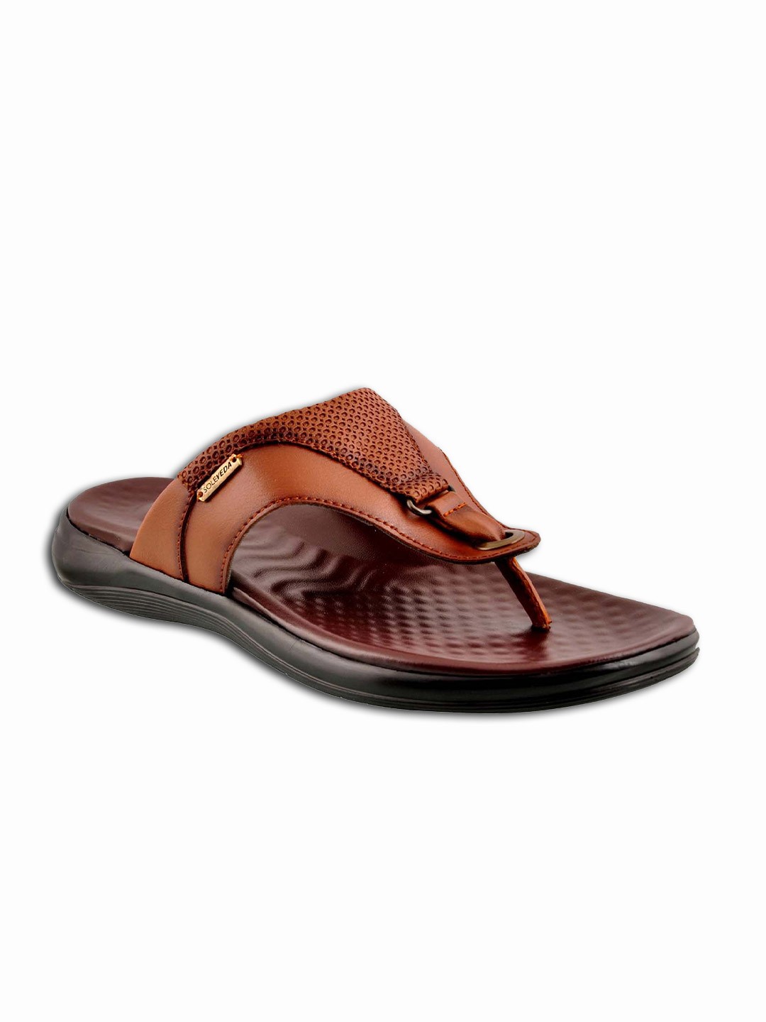 

Buckaroo Men Leather Slip-On Comfort Sandals, Tan