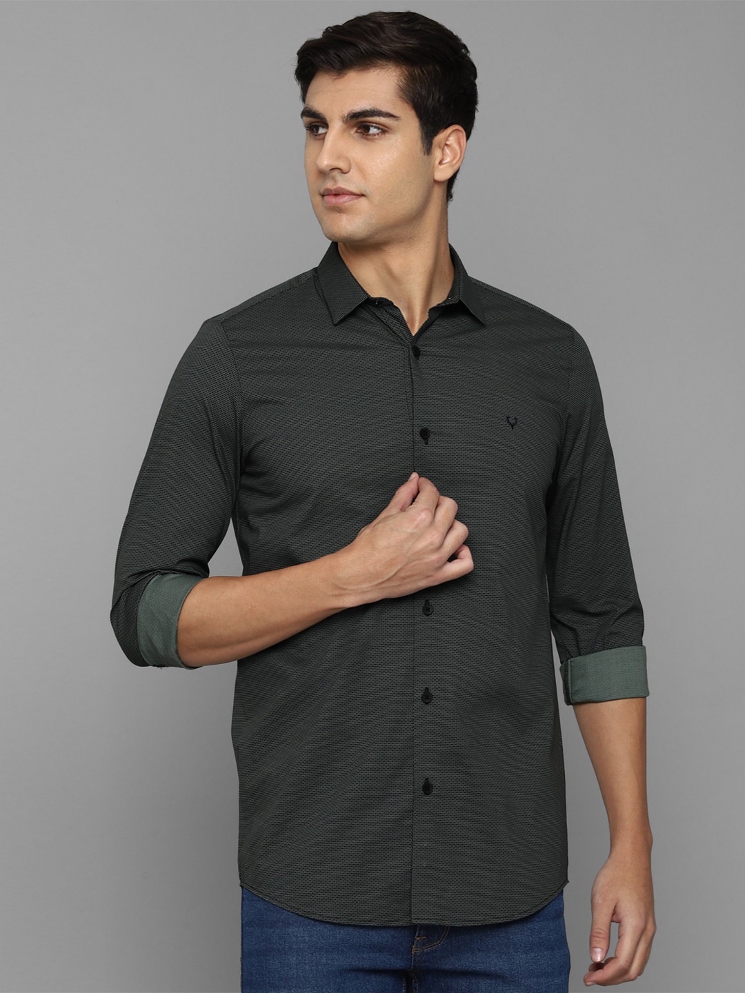 

Allen Solly Men Comfort Slim Fit Casual Shirt, Grey