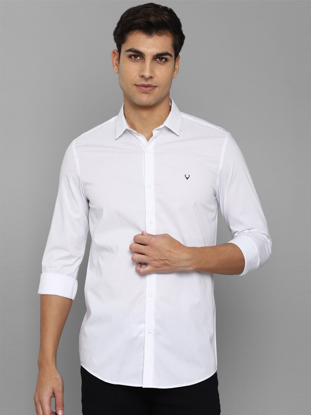 

Allen Solly Men Slim Fit Casual Shirt, White
