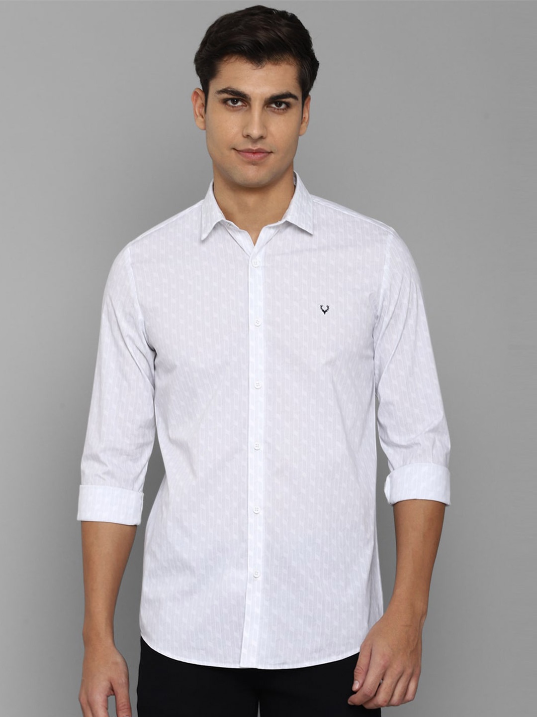 

Allen Solly Men Slim Fit Printed Casual Shirt, White