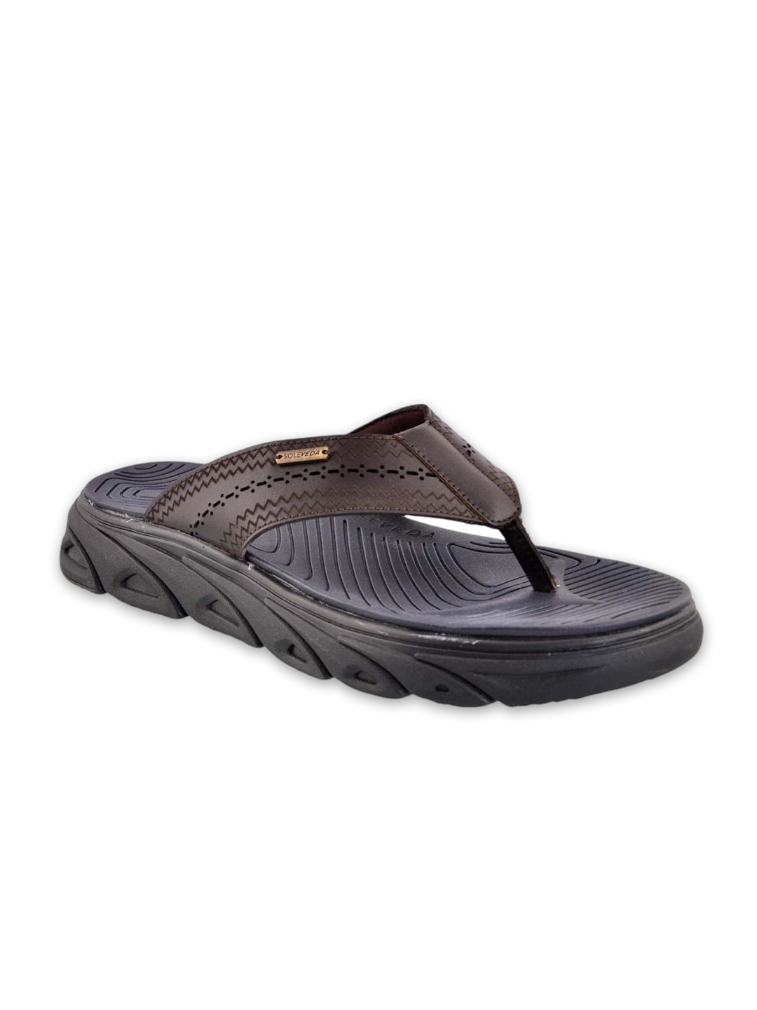 

Buckaroo Men Leather Slip-On Comfort Sandals, Brown
