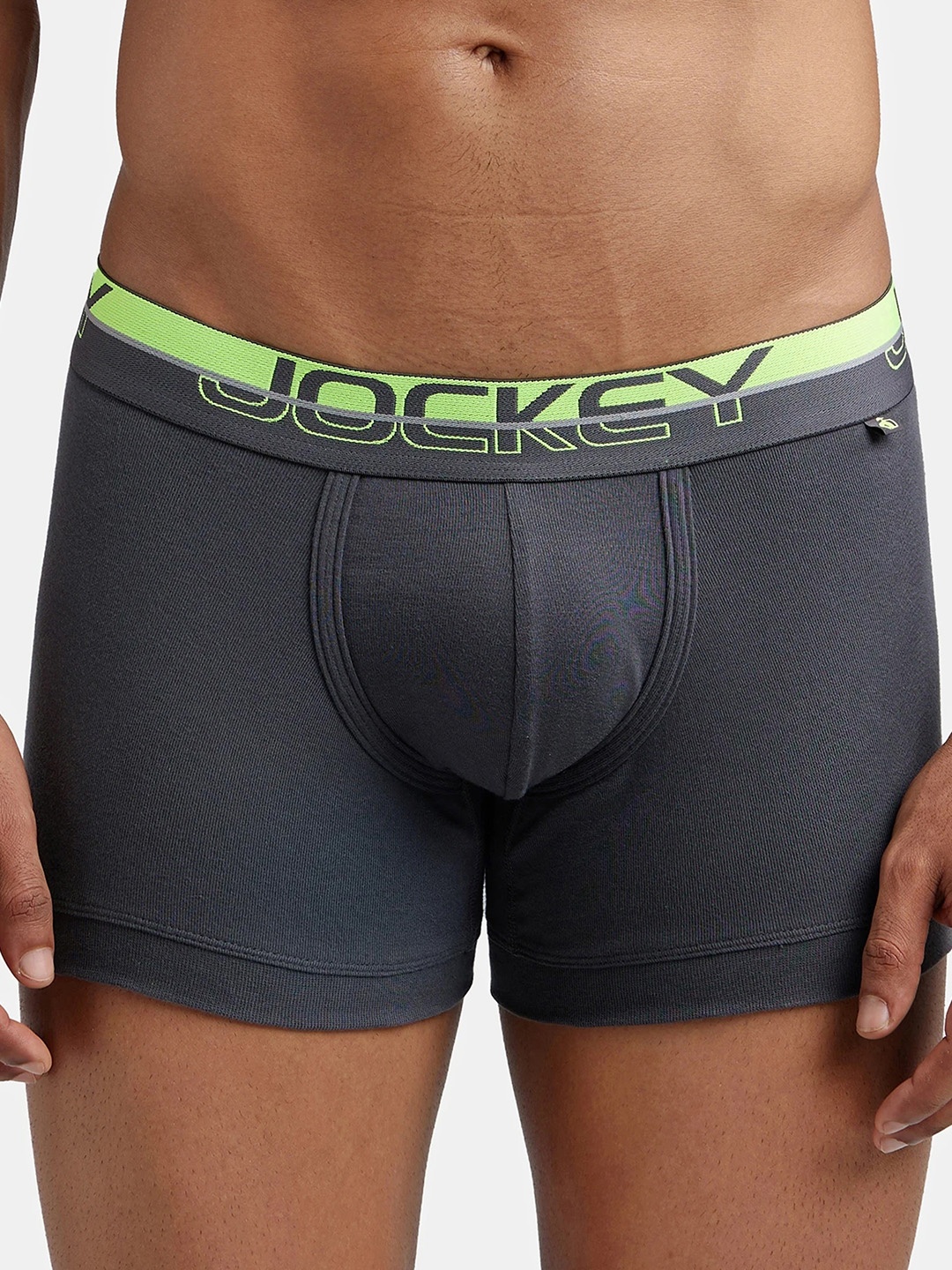 

Jockey Combed Cotton Rib Trunk with Ultrasoft Waistband-FP03, Grey