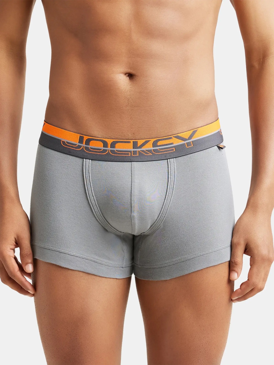 

Jockey Combed Cotton Rib Trunk with Ultrasoft Waistband-FP03, Grey