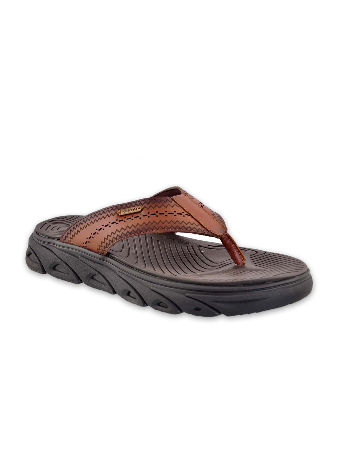 

Buckaroo Men Leather Slip-On Comfort Sandals, Coffee brown