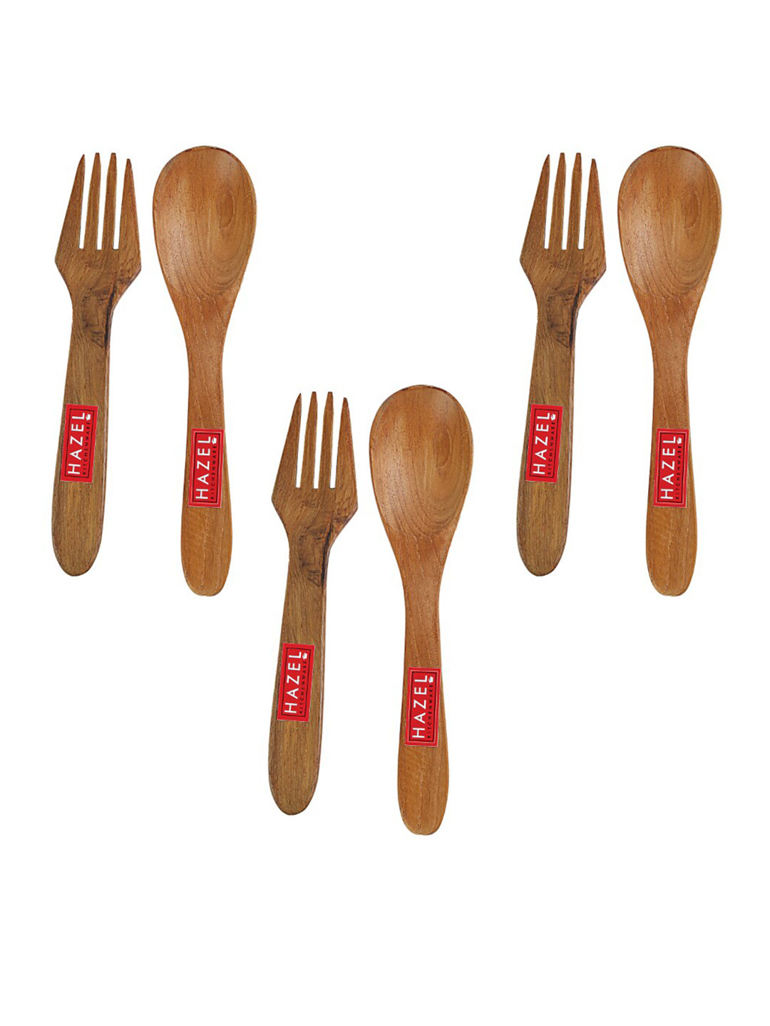 

HAZEL Set Of 3 Brown Brand Logo Printed Reusable Cutlery Set