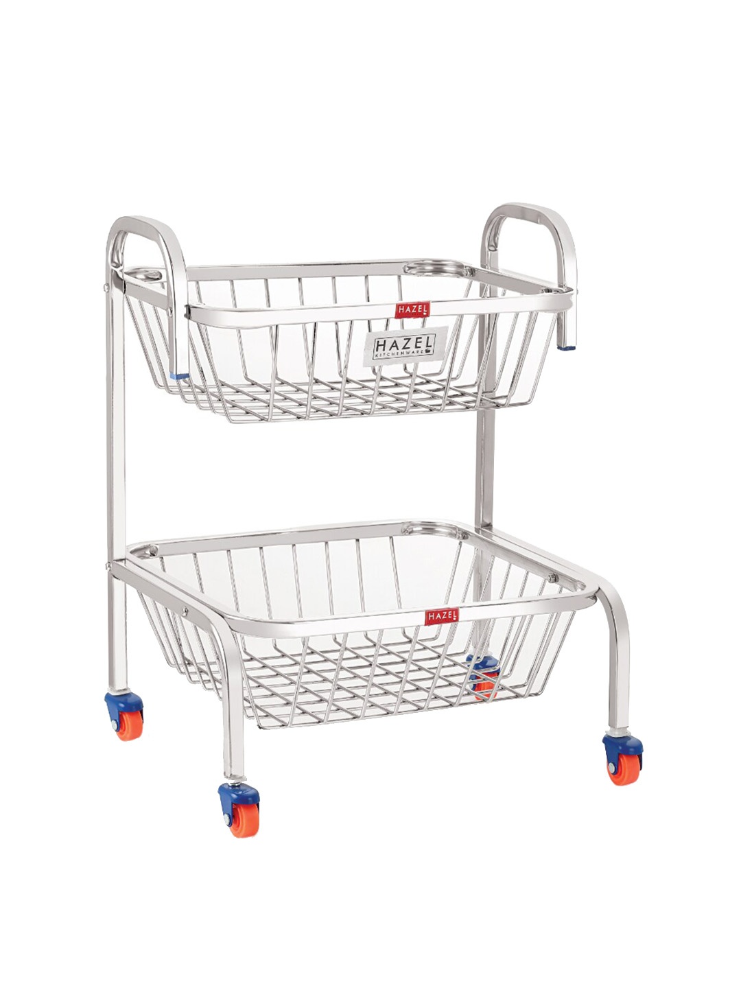 

HAZEL Silver-Toned Stainless Steel Fruit Vegetable Basket Trolley