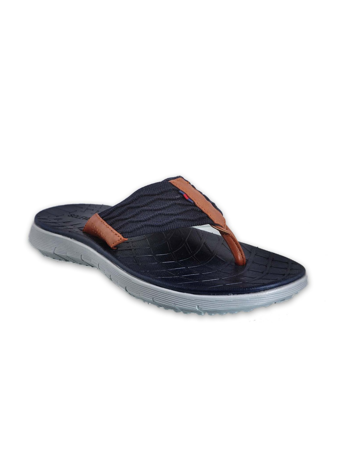 

Buckaroo Men Leather Slip-On Comfort Sandals, Navy blue