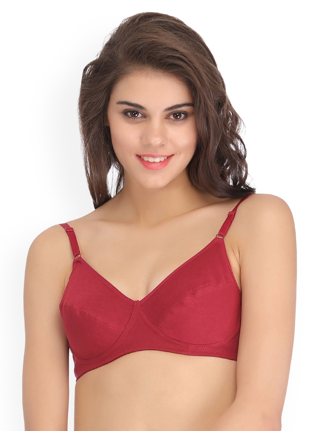 

Clovia Maroon Solid Everyday Bra BR0797P0938D