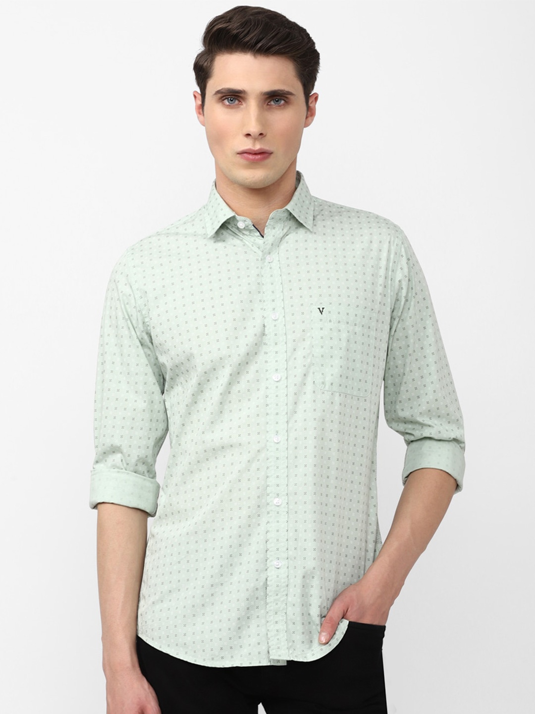 

Van Heusen Sport Men Slim Fit Printed Casual Shirt, Green