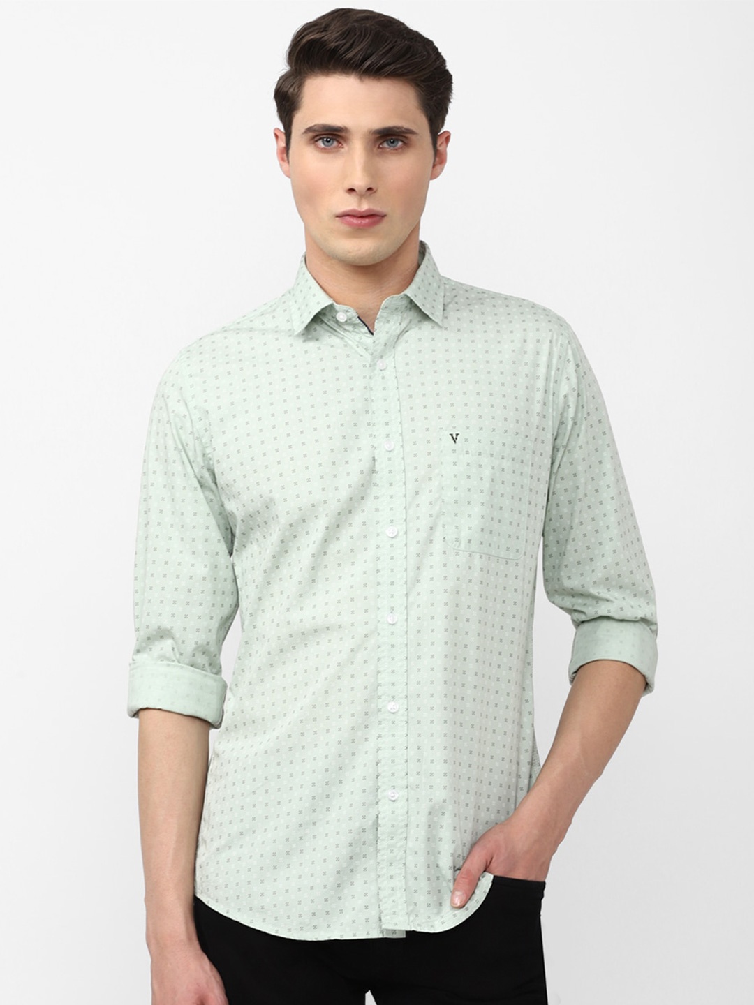 

Van Heusen Sport Men Slim Fit Printed Casual Shirt, Green