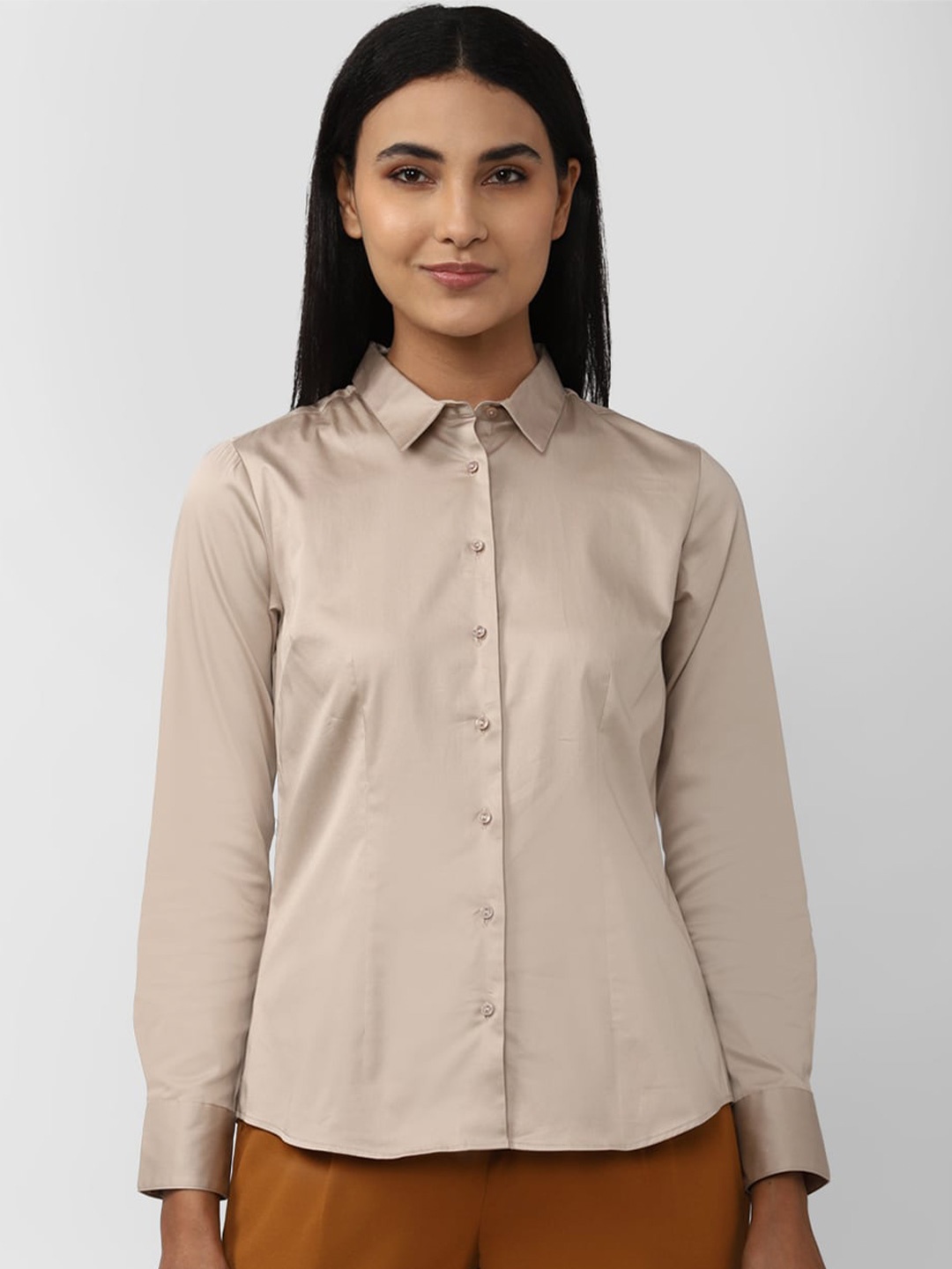 

Van Heusen Woman Women Formal Shirt, Beige