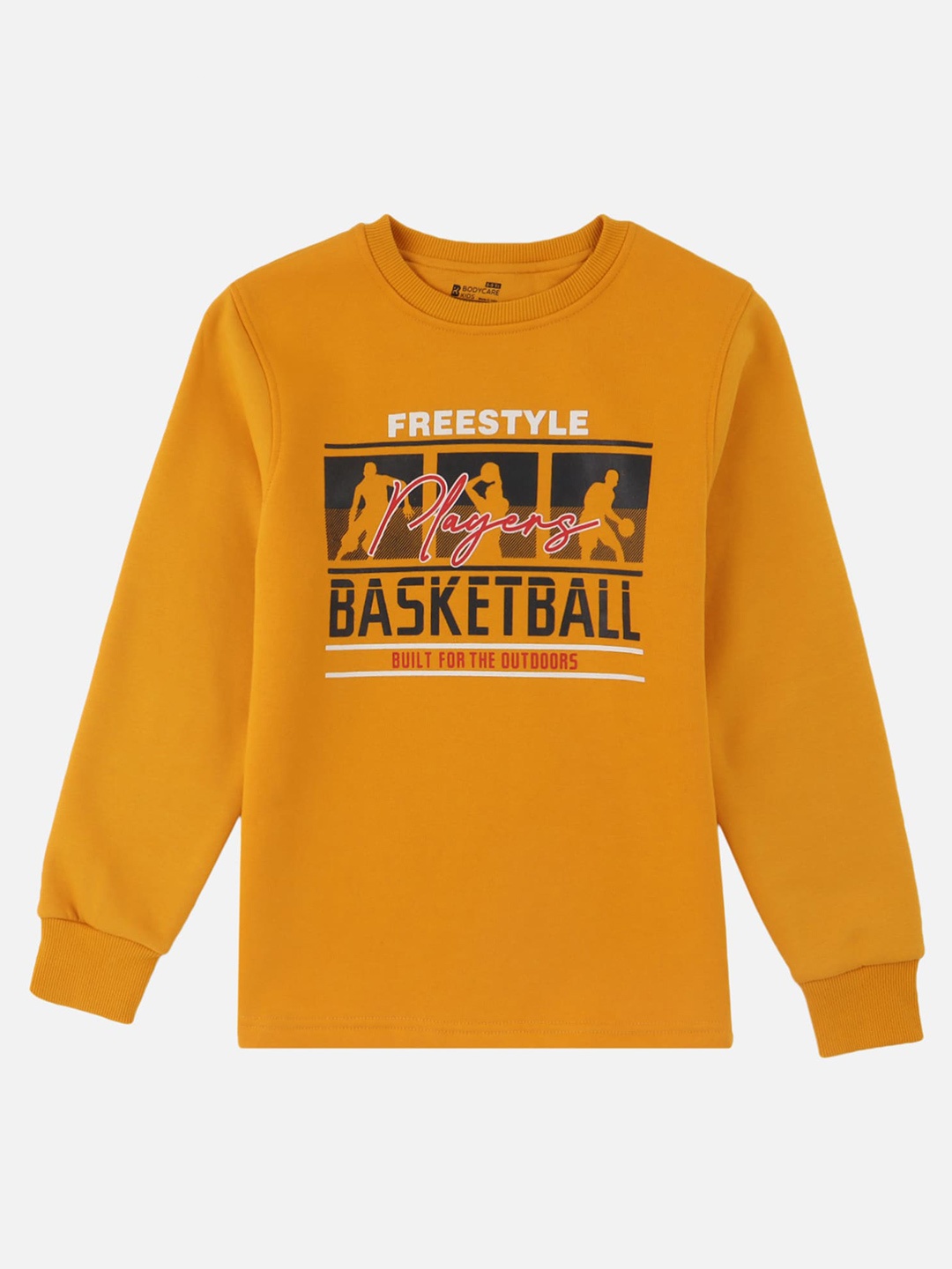 

PROTEENS Typography Printed Cotton T-shirt, Mustard