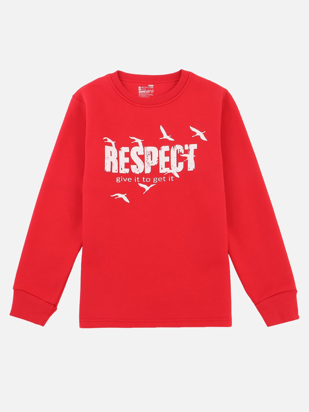 PROTEENS Typography Printed Cotton T-shirt, Red