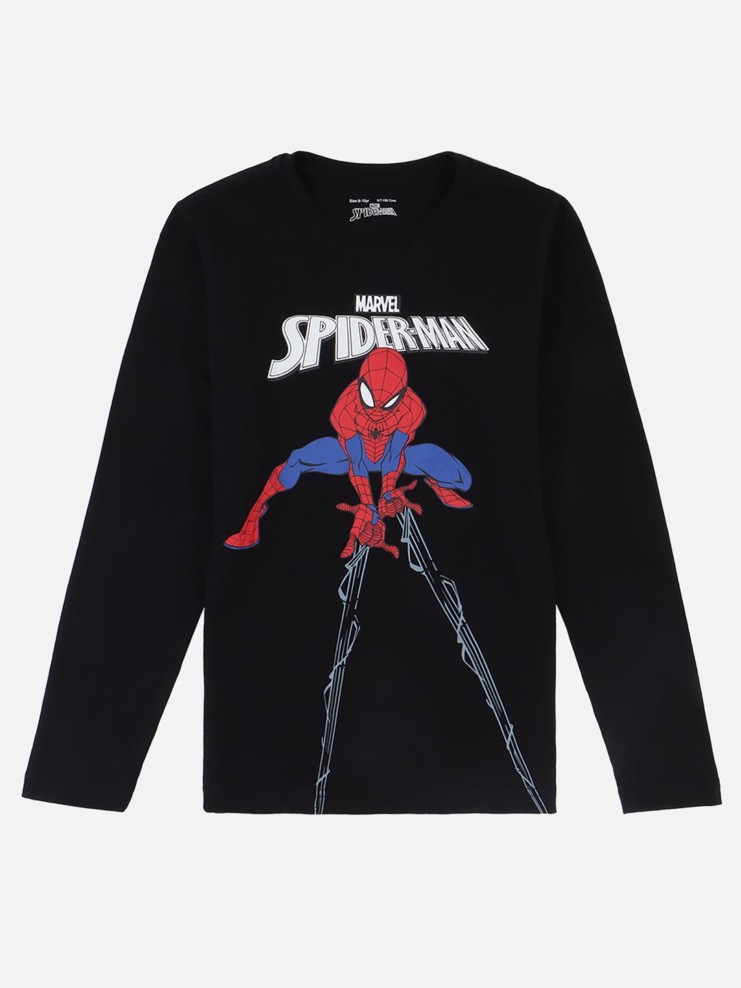 

PROTEENS Spider-Man Printed Cotton T-shirt, Black