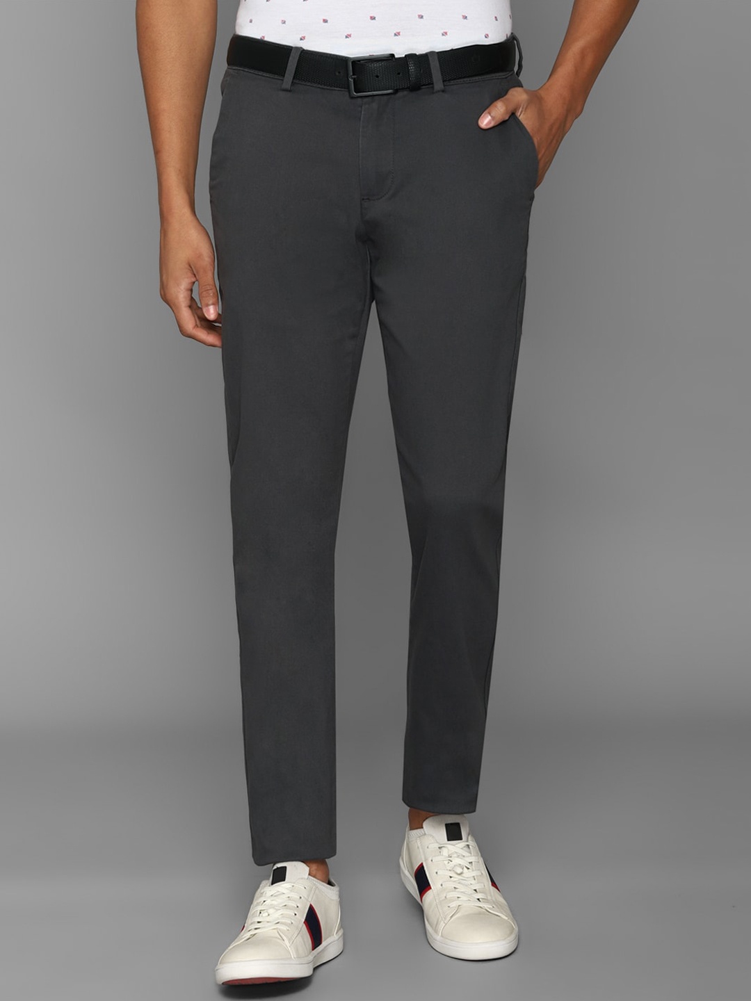 

Allen Solly Men Slim Fit Trousers, Grey
