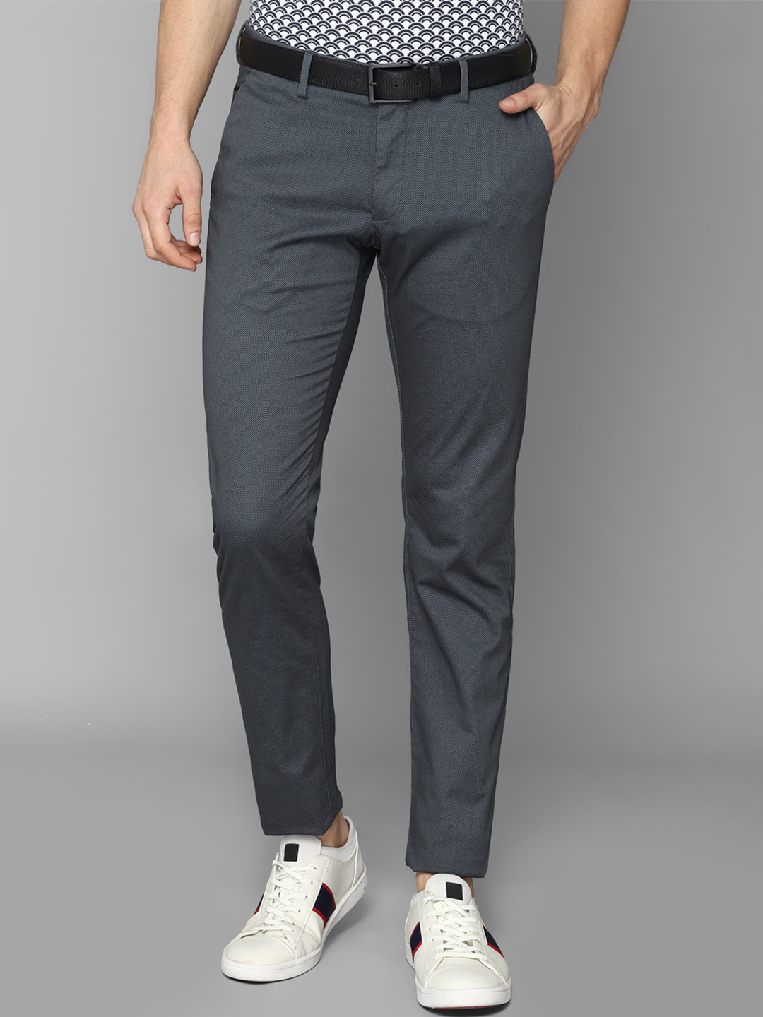 

Allen Solly Men Slim Fit Trousers, Blue