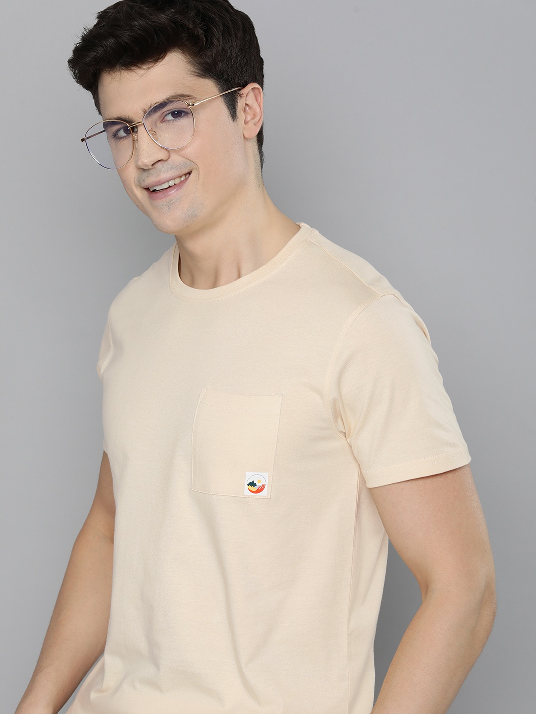 

M&H Our Water Round Neck Chest Pocket Detail T-shirt, Cream