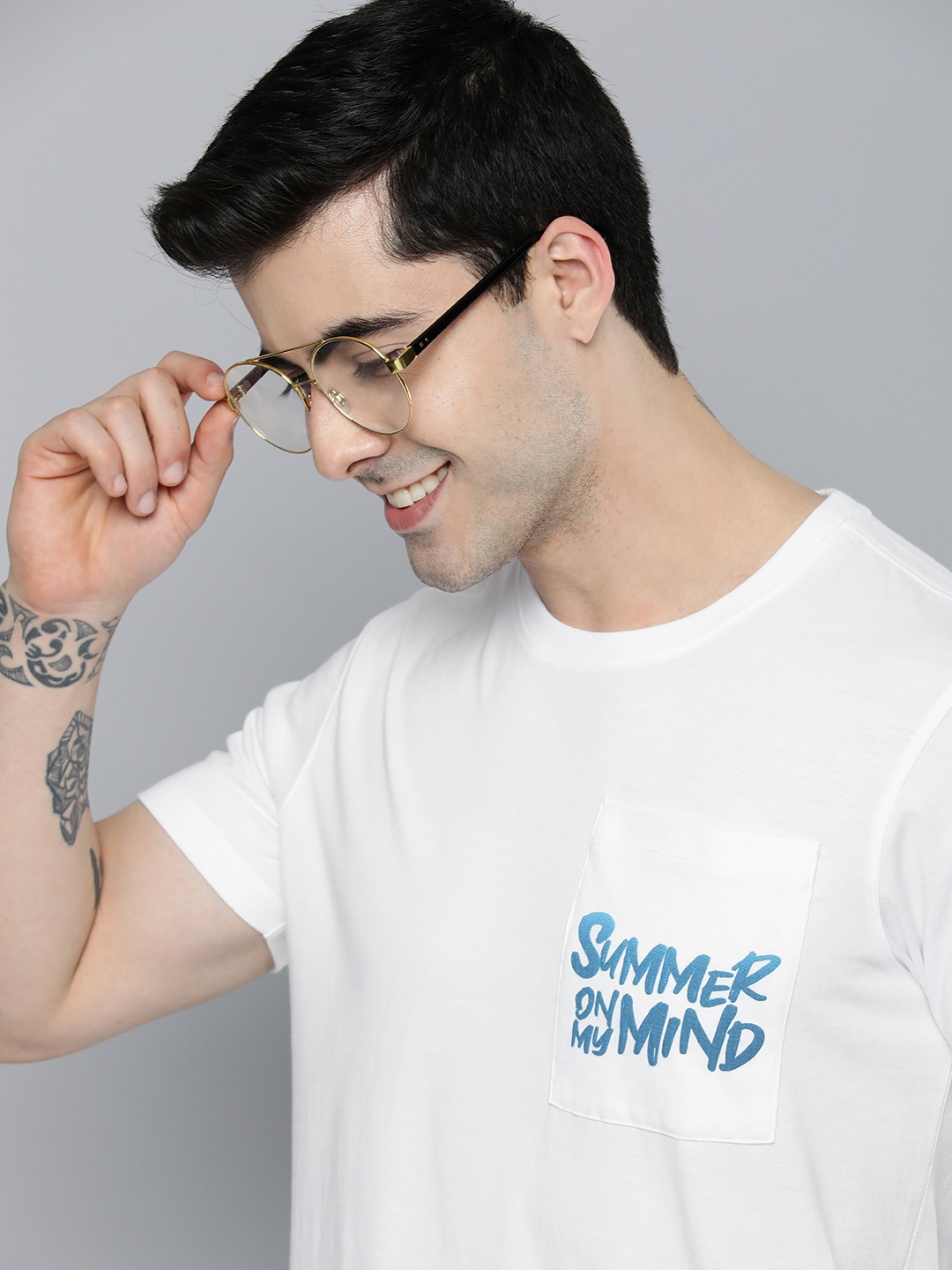 

Mast & Harbour Men Typography Printed T-shirt, White