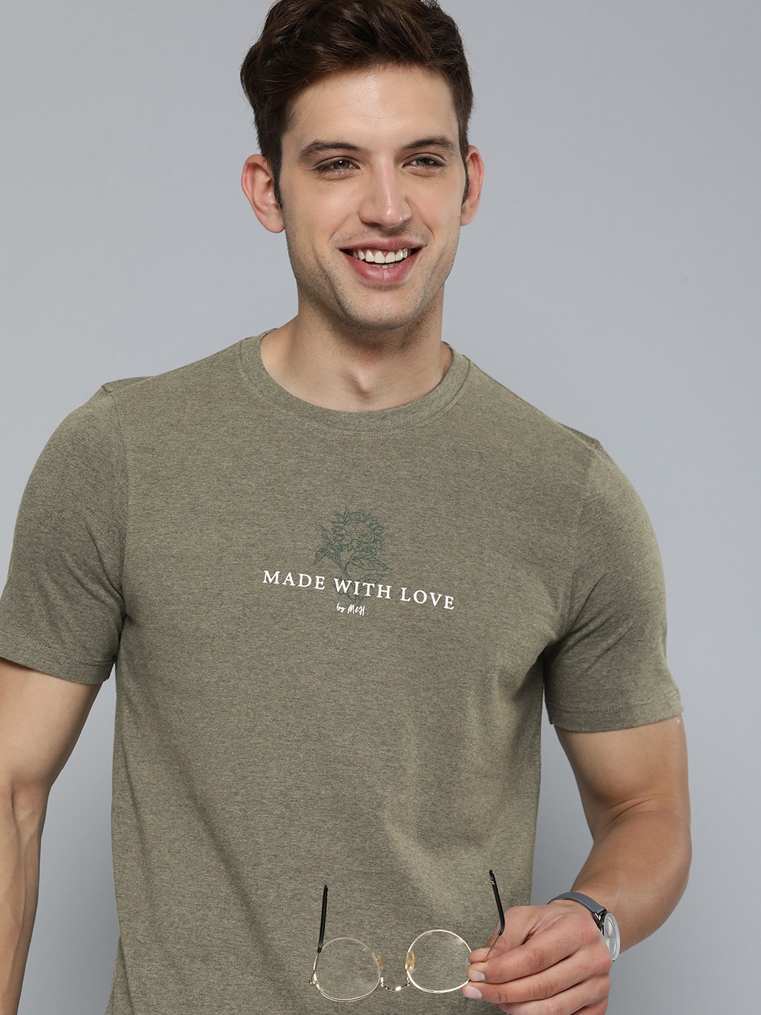 

M&H Our Water Typography Printed T-shirt, Olive