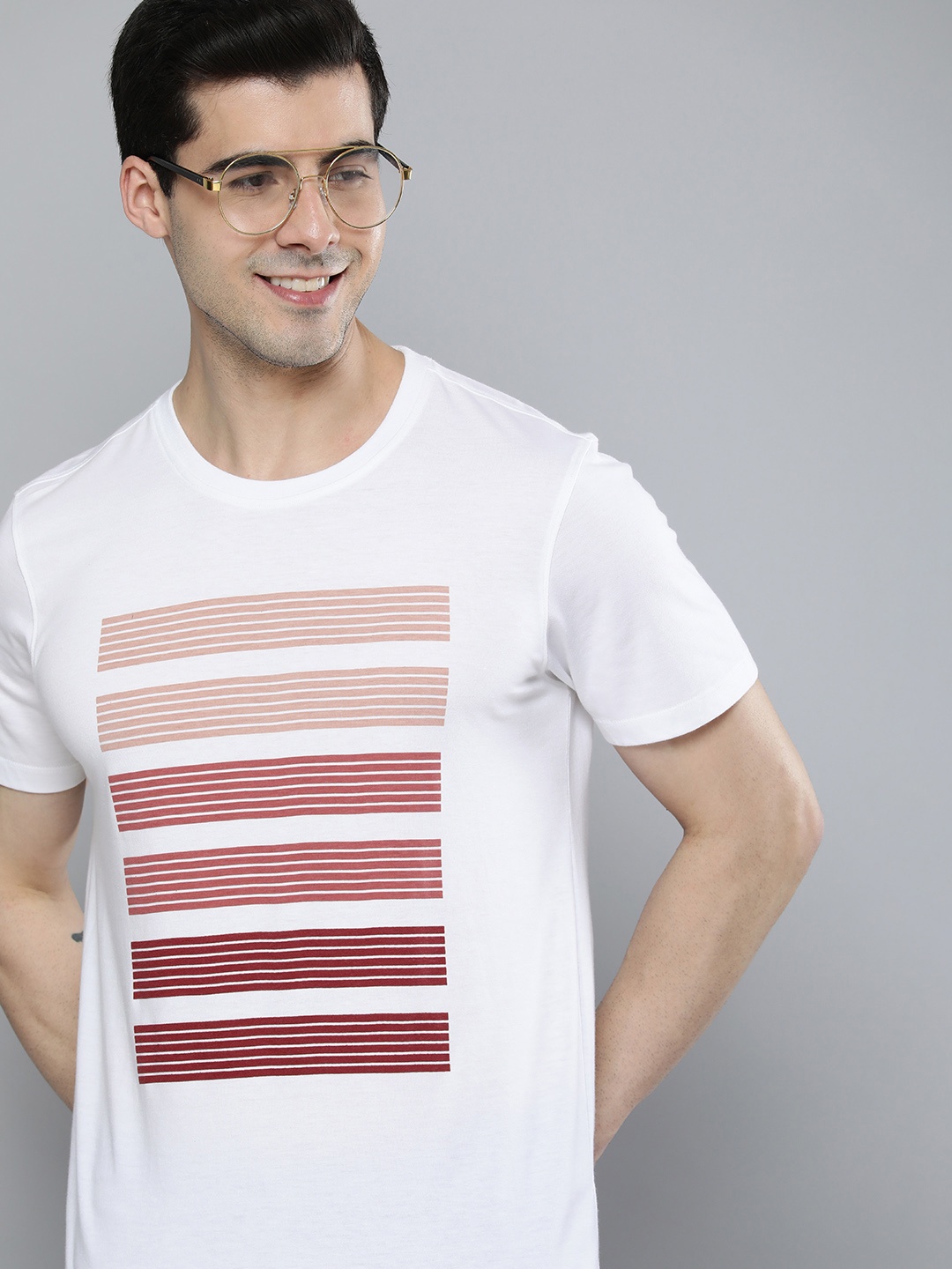 

Mast & Harbour Striped T-shirt, White