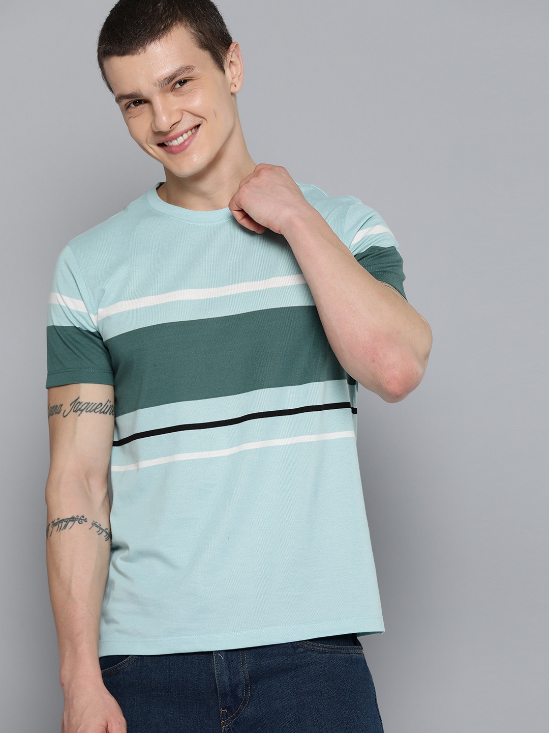 

Mast & Harbour Striped T-shirt, Blue
