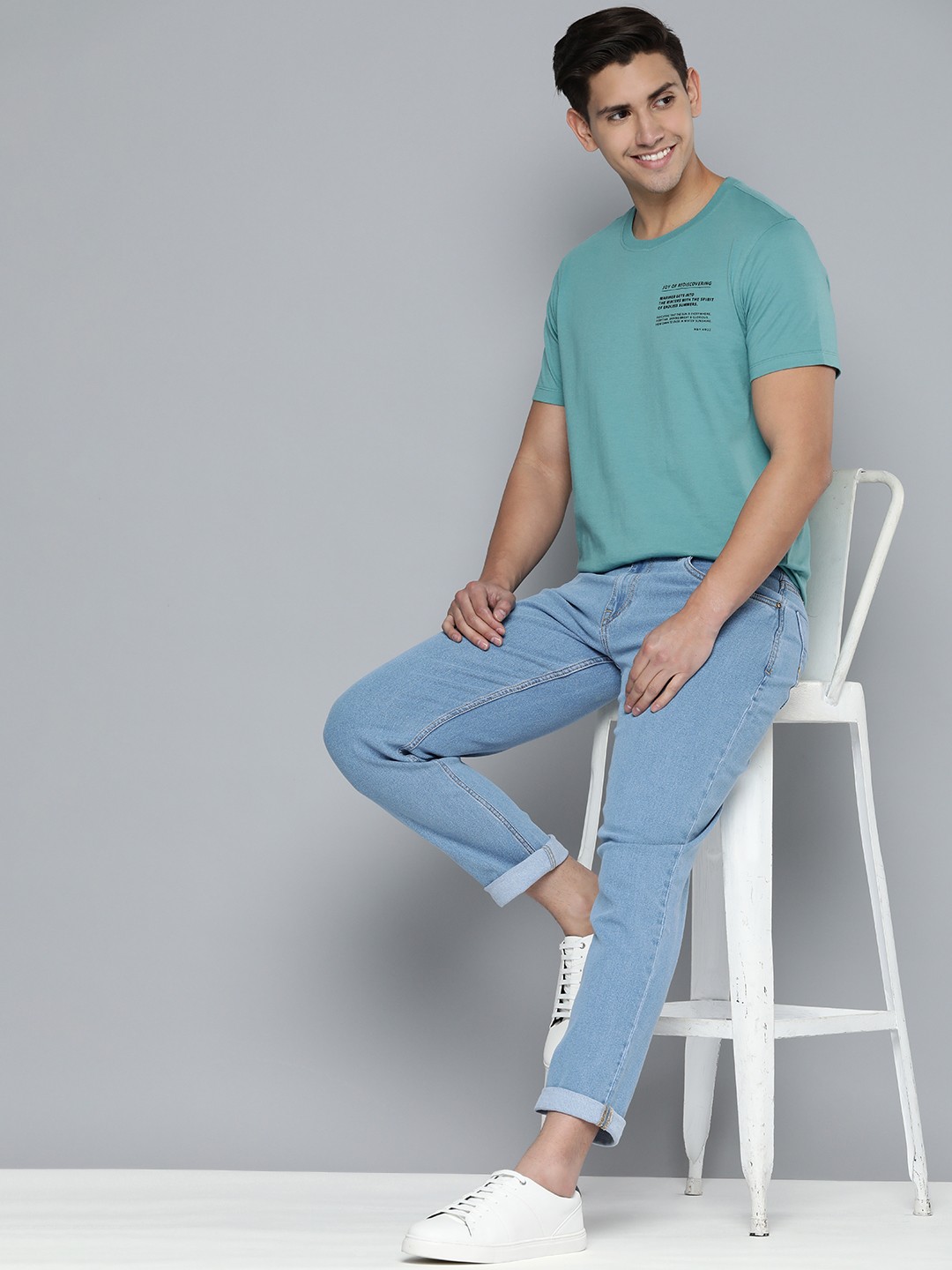 

Mast & Harbour Typography Printed T-shirt, Sea green