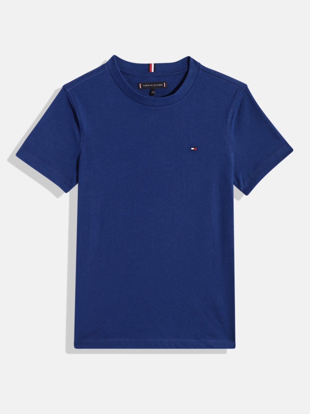

Tommy Hilfiger Boys Solid Pure Cotton T-shirt, Blue