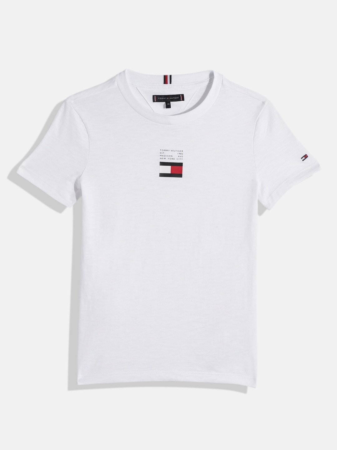 

Tommy Hilfiger Boys Brand Logo Pure Cotton T-shirt, White
