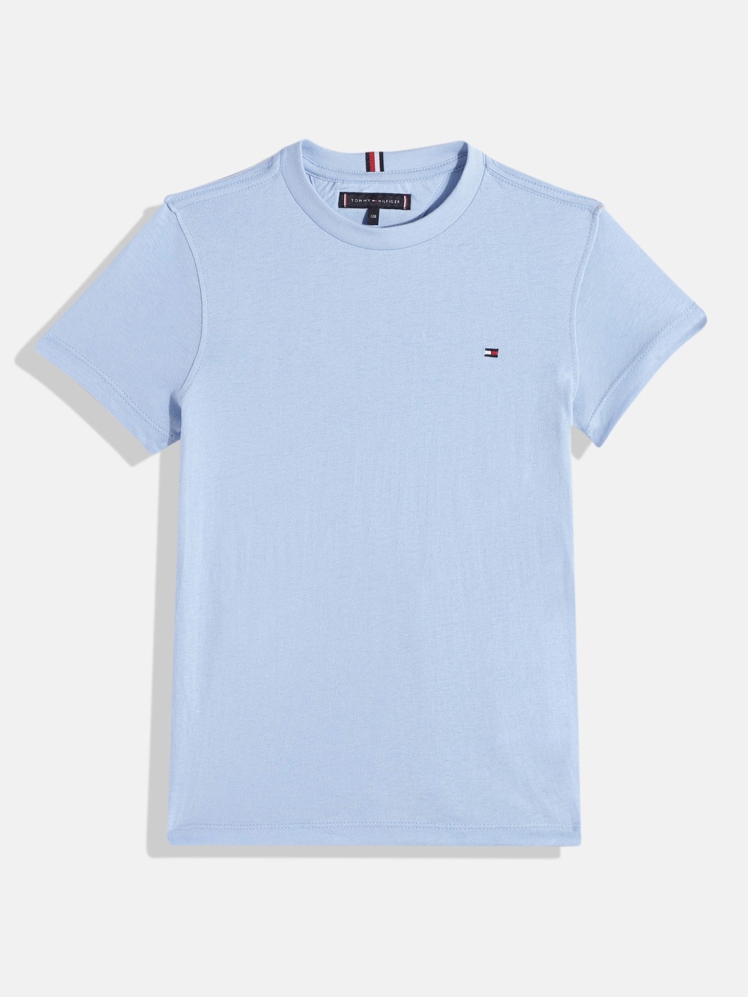 

Tommy Hilfiger Boys Solid Pure Cotton T-shirt, Blue