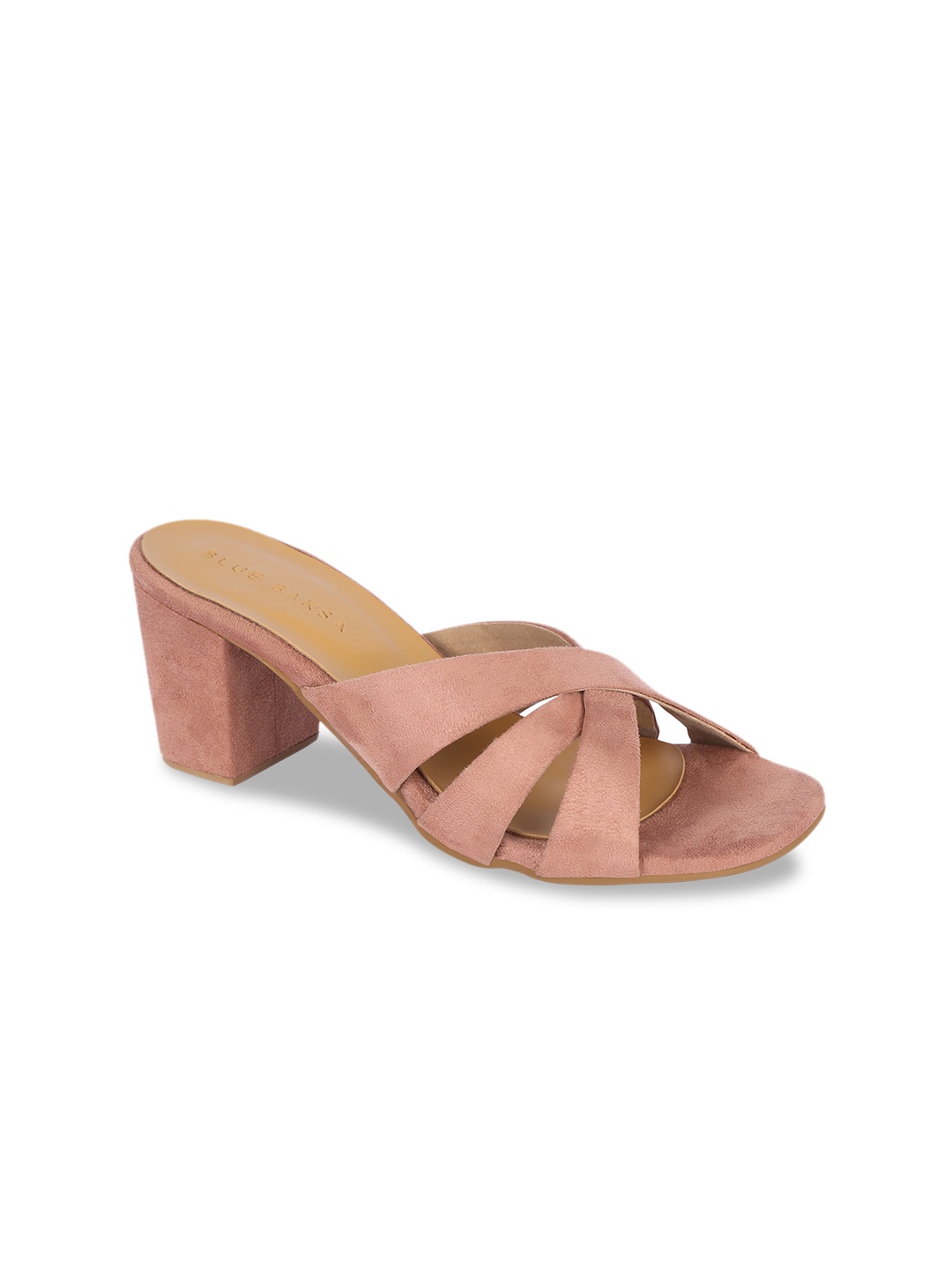 

BLUE BAKSA Women Block Heels, Peach