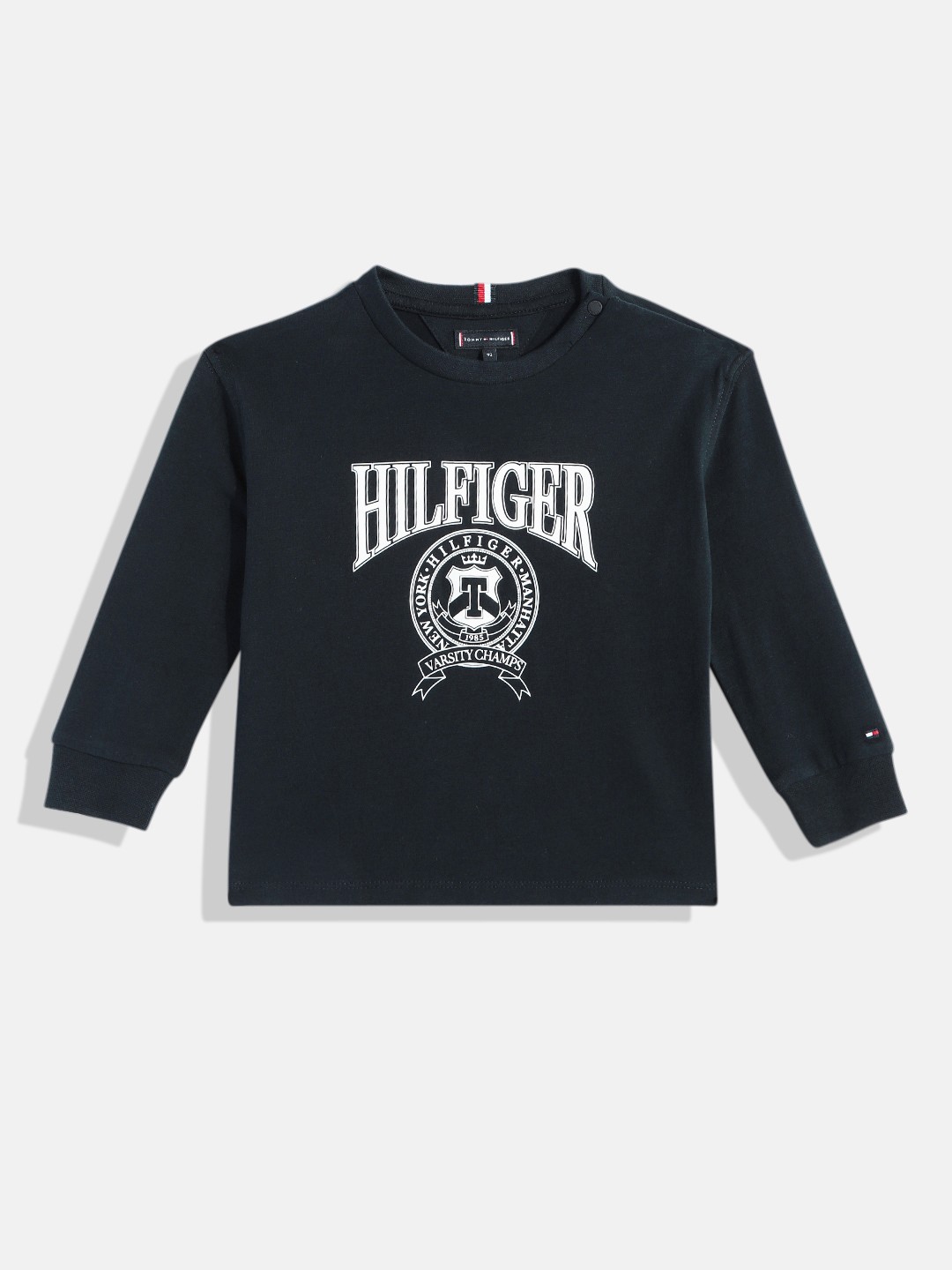 

Tommy Hilfiger Boys Navy Blue Printed T-shirt