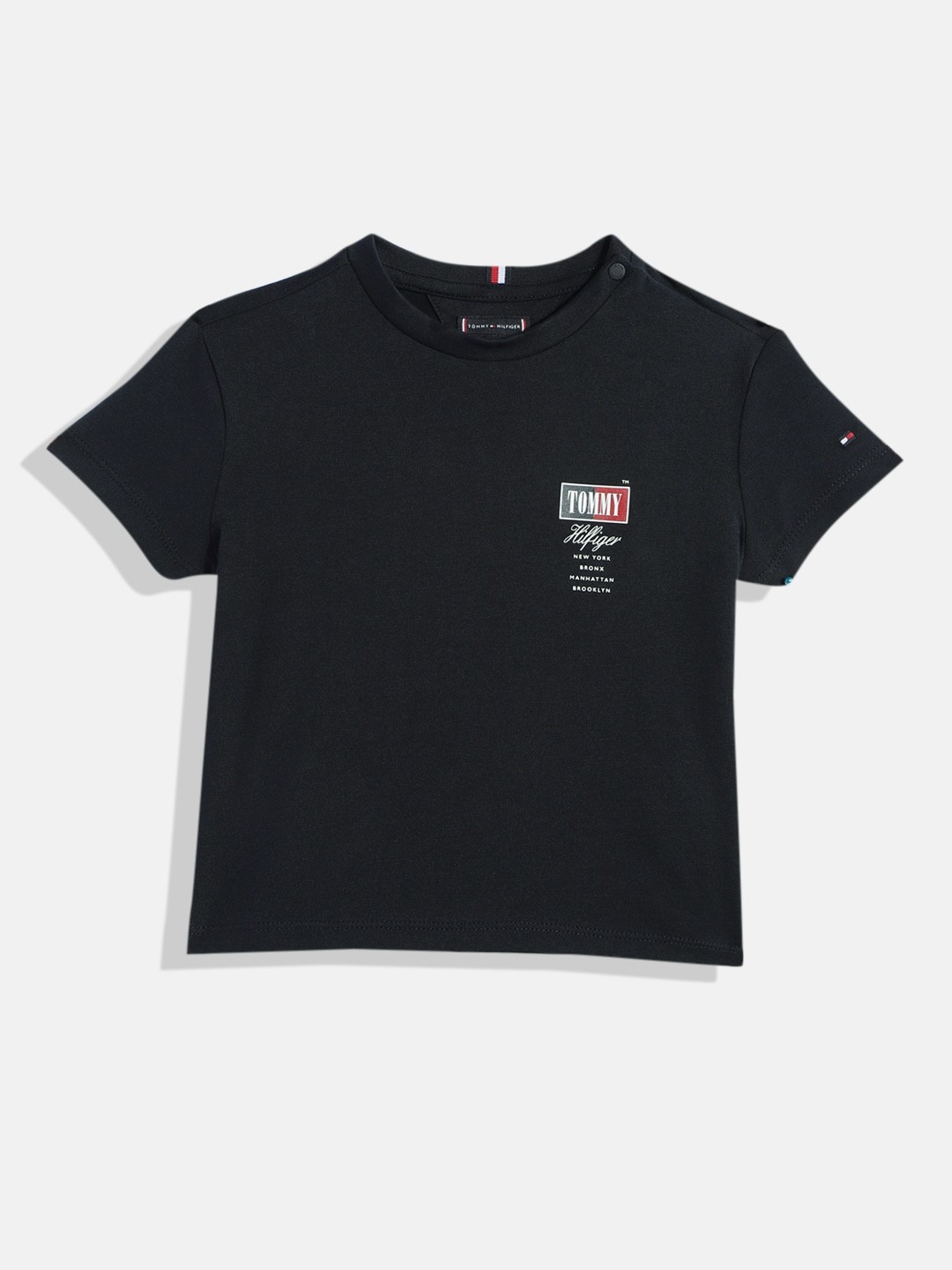 

Tommy Hilfiger Boys Brand Logo Printed T-shirt, Navy blue
