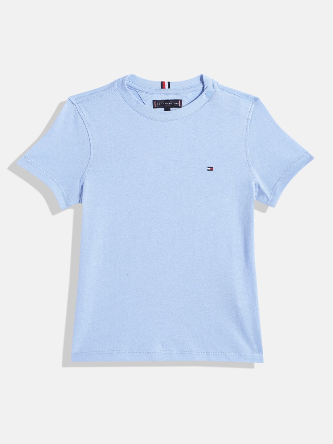 

Tommy Hilfiger Boys Solid Pure Cotton T-shirt, Blue