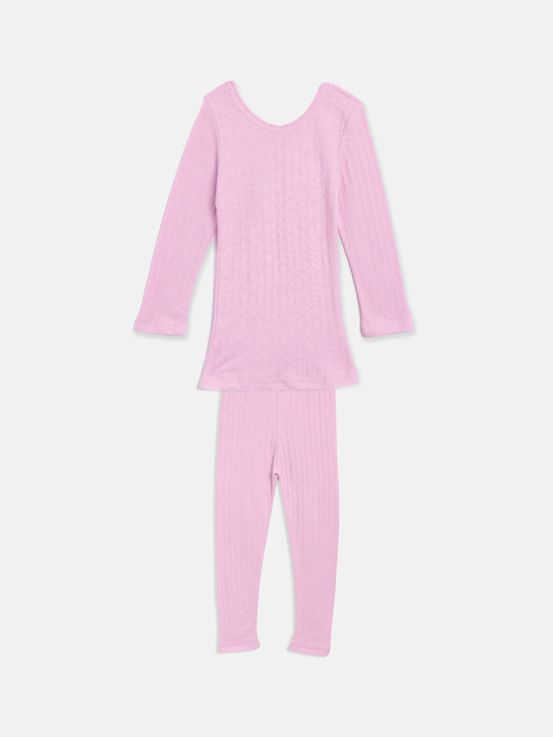 

Kanvin Girls Round Neck Thermal Set, Pink