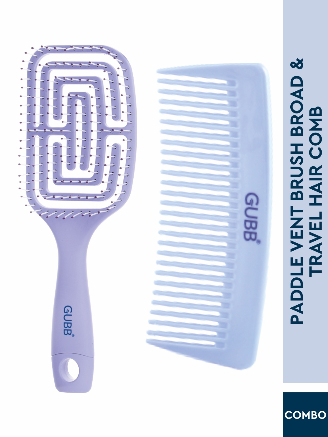 

GUBB Multipurpose Hair Brush & Comb, Blue