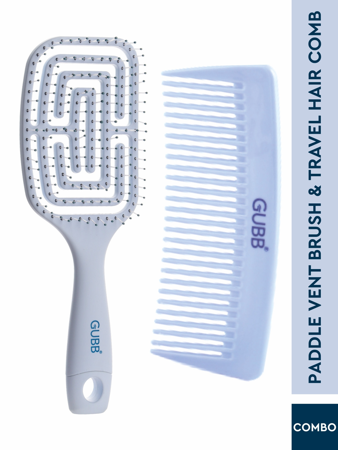 

GUBB Multipurpose Hair Brush & Comb, Blue