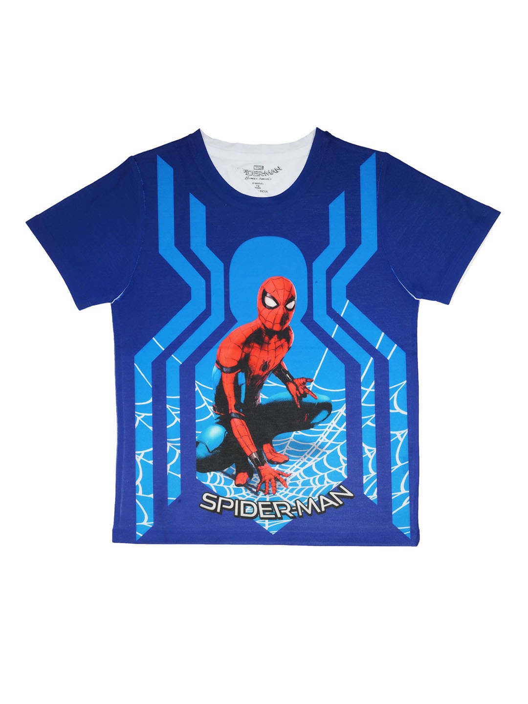 

Marvel by Wear Your Mind Boys Blue & White Spiderman Printed T-shirt