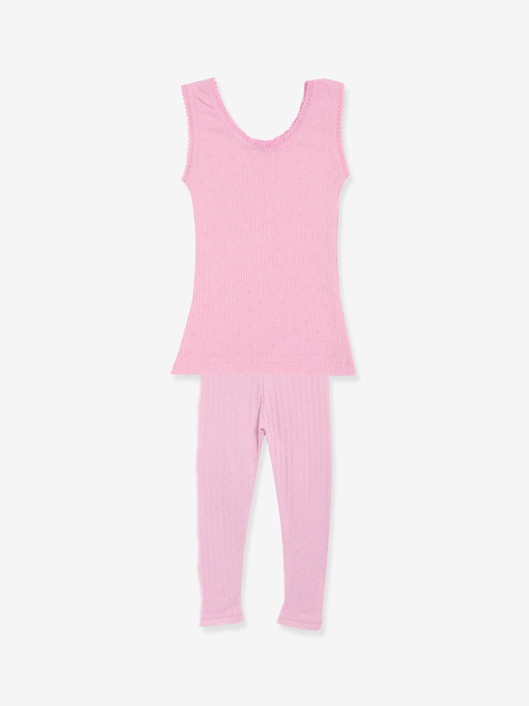 

Kanvin Girls Striped Thermal Set, Pink