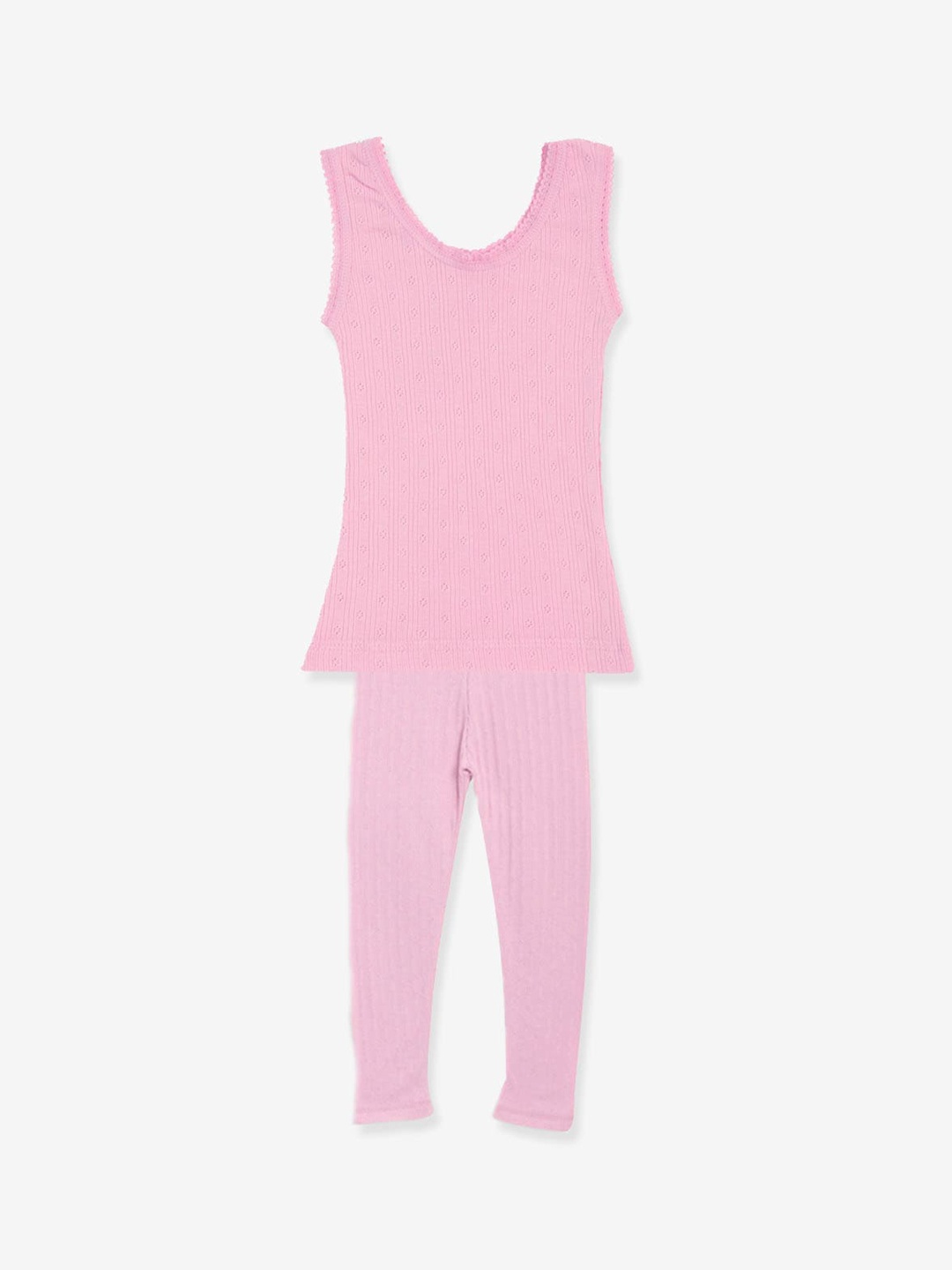 

Kanvin Girls Striped Thermal Set, Pink