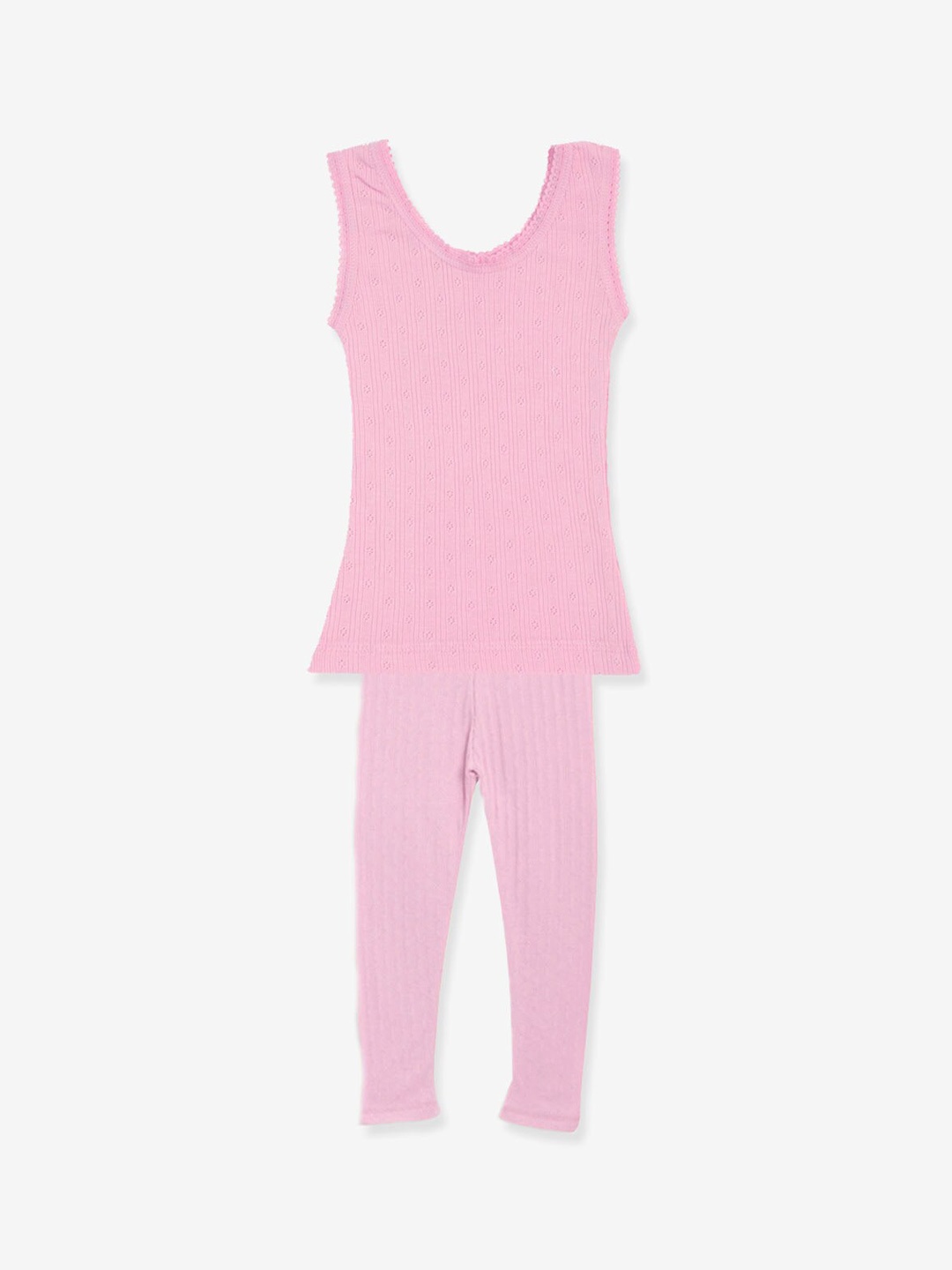 

Kanvin Girls Self-Design Thermal Set, Pink