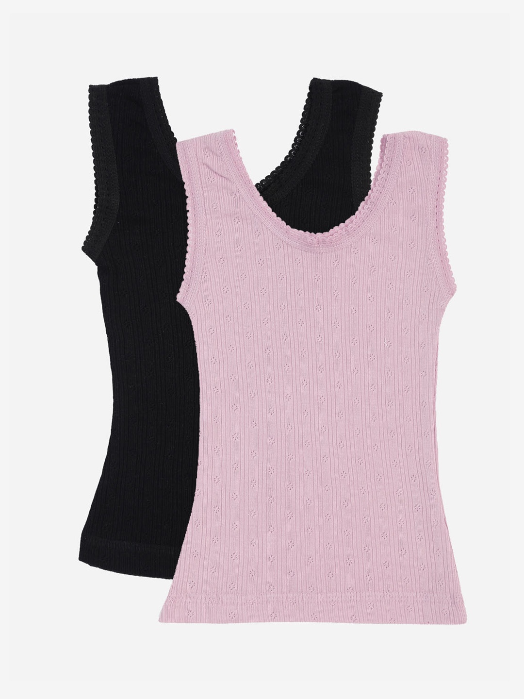 

Kanvin Girls Pack Of 2 Sleeveless Thermal Tops, Pink