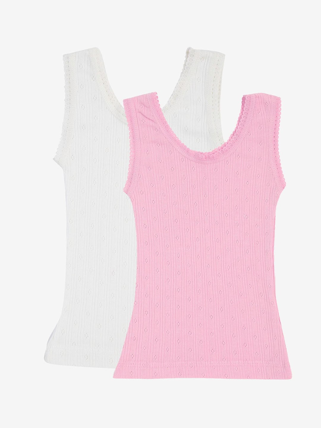 

Kanvin Girls Pack Of 2 Patterned Thermal Tops, Pink